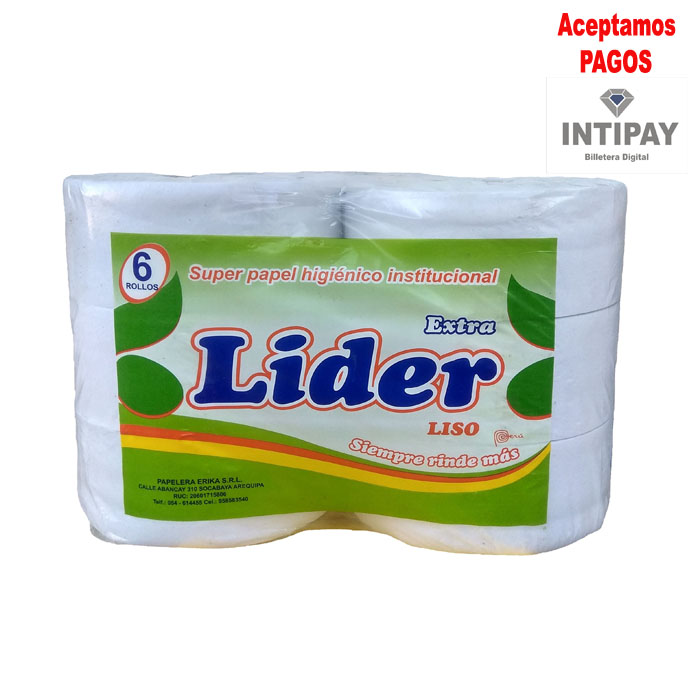Papel Higiénico institucional x 6 Rollos – Lider